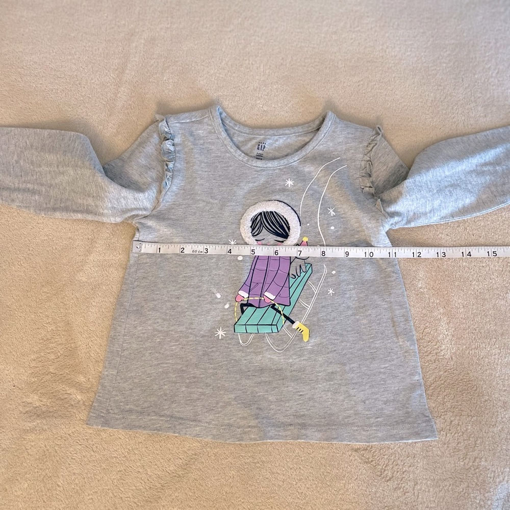 GAP Toddler Graphic Print Top - Size 3T - Picture 7 of 11